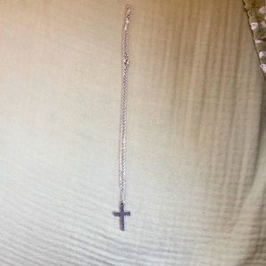 Silver cross necklace